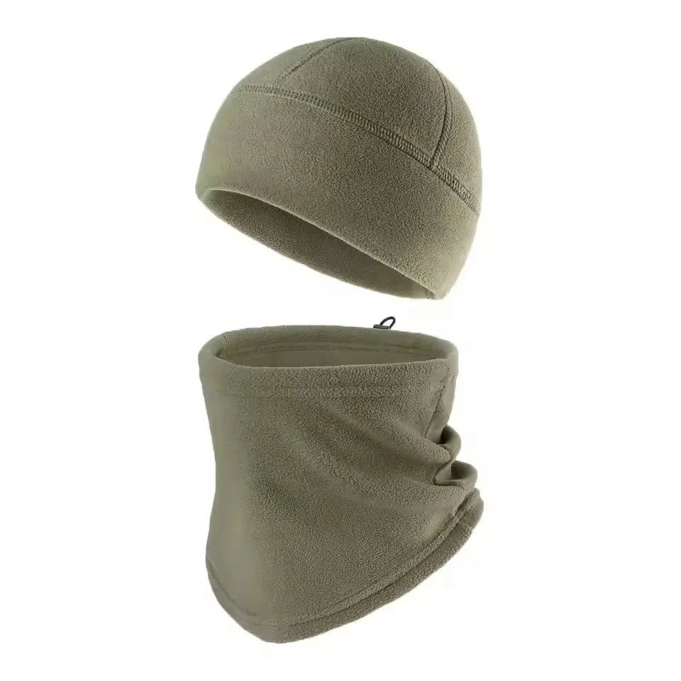 2Pcs Winter Fleece Face Cover Balaclava Neck Warmer Windproof Hat