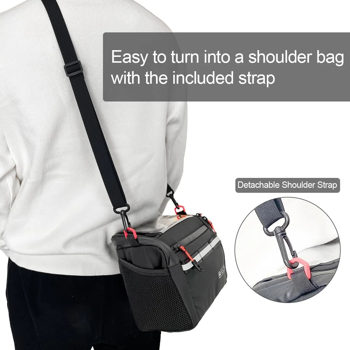 Bicycle Handlebar Bag Insulated 4.5L Storage Bike Accessory Panniers