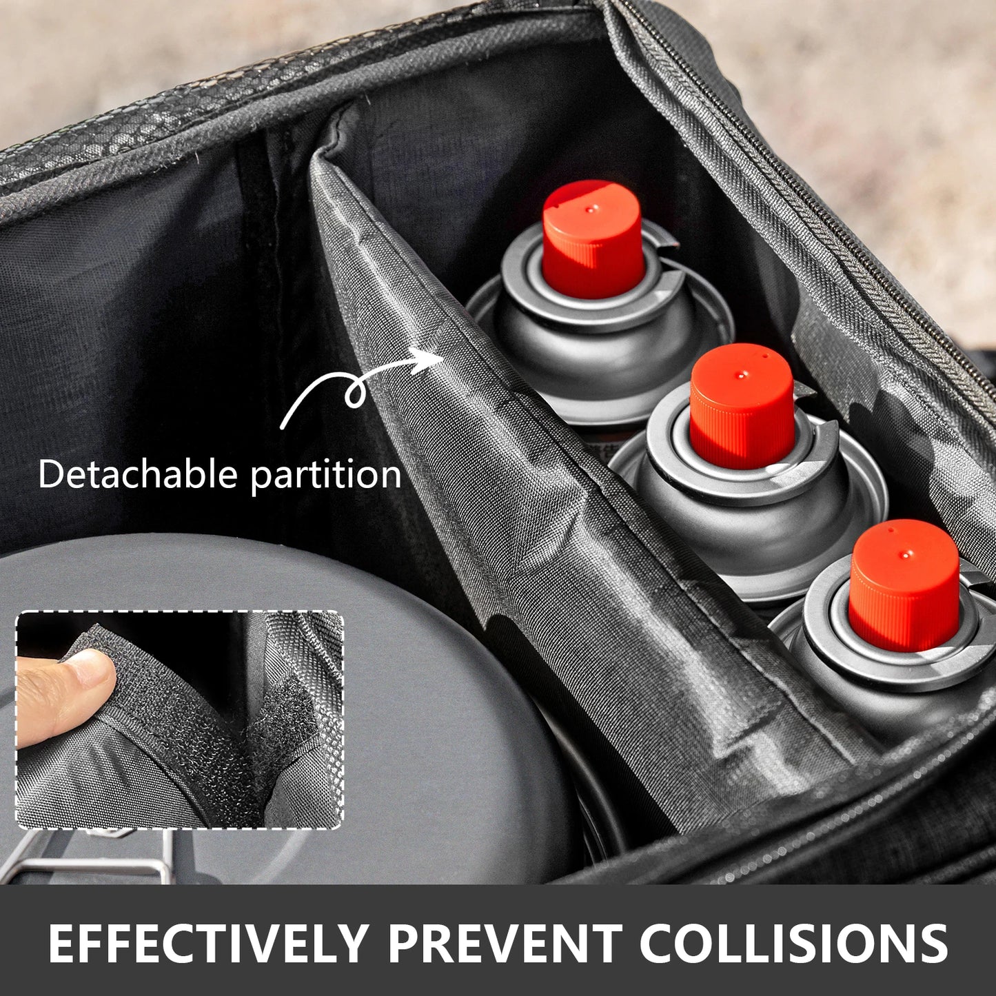Camping Storage Bag Folding Outdoor Gas Tank Cookware Container 42L 490g