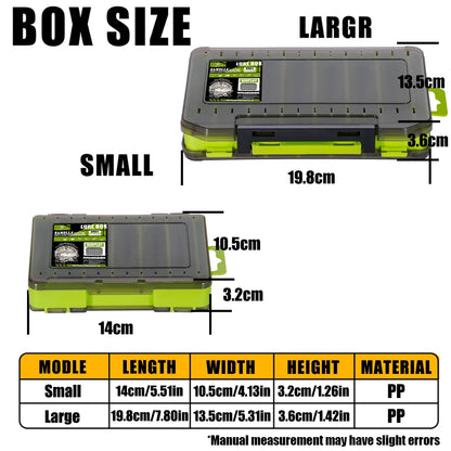 Samolla Tackle Box Double-Sided Compact Fishing Storage for Lures & Baits