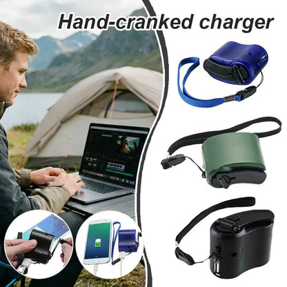 USB Emergency Charger Manual Power Generator for Outdoor Camping Hiking
