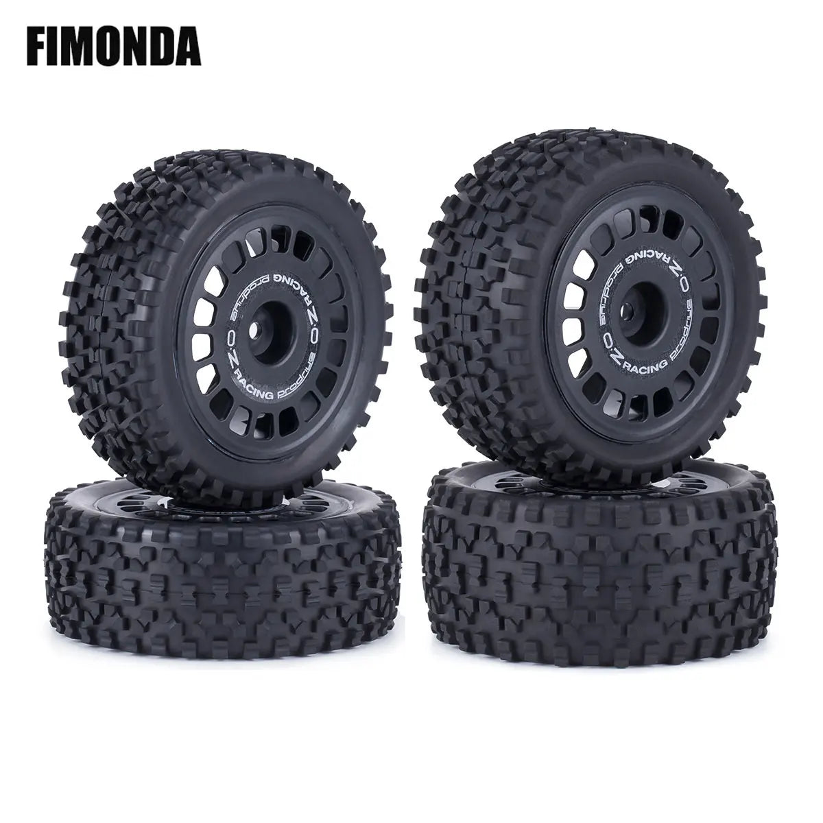 4Pcs 88mm Pre-Glued Road Wheels Tyres 1/10 RC Buggy TT-02B DT-02 Rally