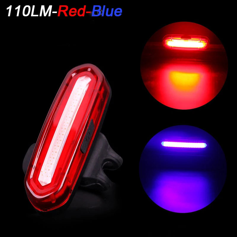 Bicycle Light LED Rear Tail Lamp Waterproof USB Rechargeable Bike Safety