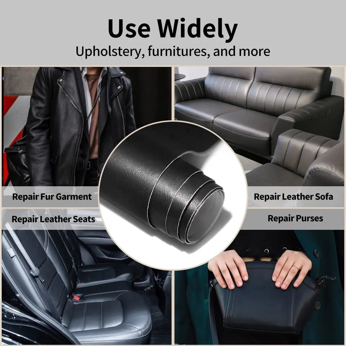 Self Adhesive Repair Patch Tape for Leather Sofa Car Seat DIY Fix