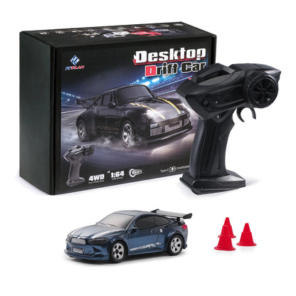 Mini Desktop RC Drift Car 1:64 4WD Remote Control Stunt Racing Toy