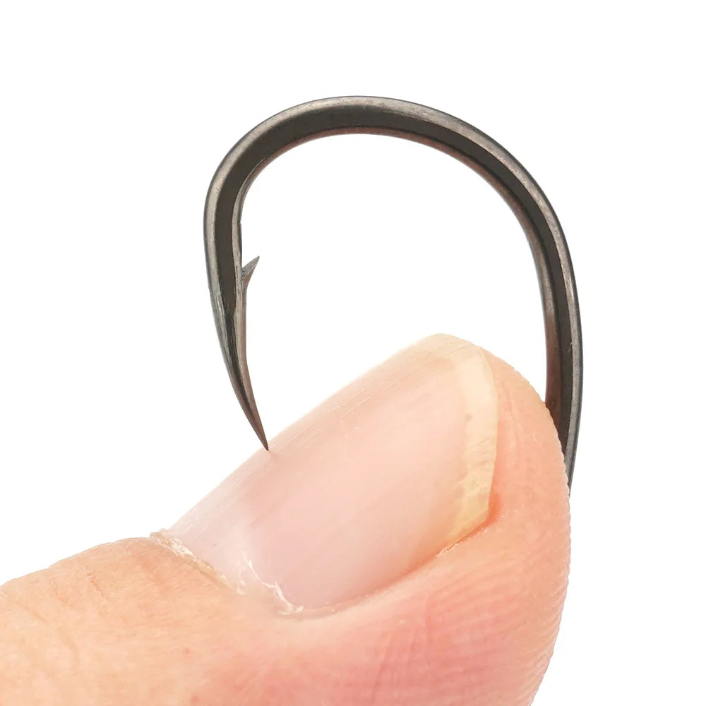 50pcs Barbed Fish Hooks Stainless Steel Fishing Hooks with Eye 8035