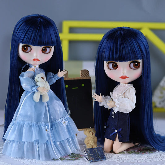 ICY DBS Blyth Doll BJD Joint Body White Skin Blue Hair Set Doll 1/6 30cm Girl Gift Anime SD-EXPROTAS