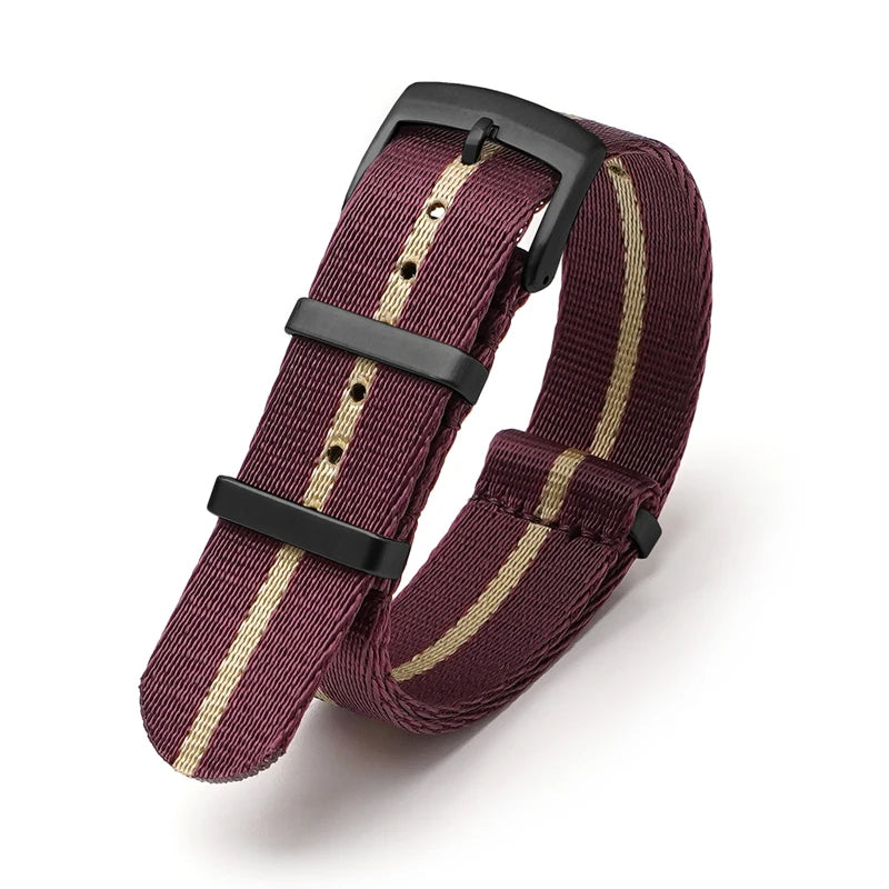 Nylon Watch Strap 24mm for Omega Seiko Mens Canvas Sport Band