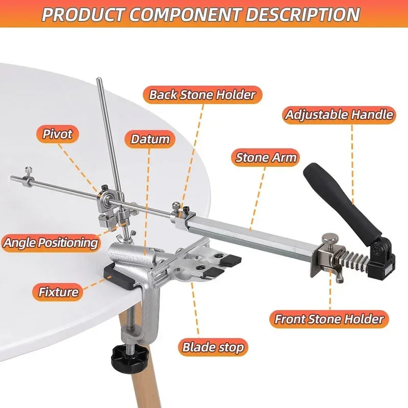 2023 New Upgraded Version Ruixin Pro RX009 Aluminium Alloy Knife Sharpener System 360 Degree Flip Constant Angle Grinding Tools-EXPROTAS