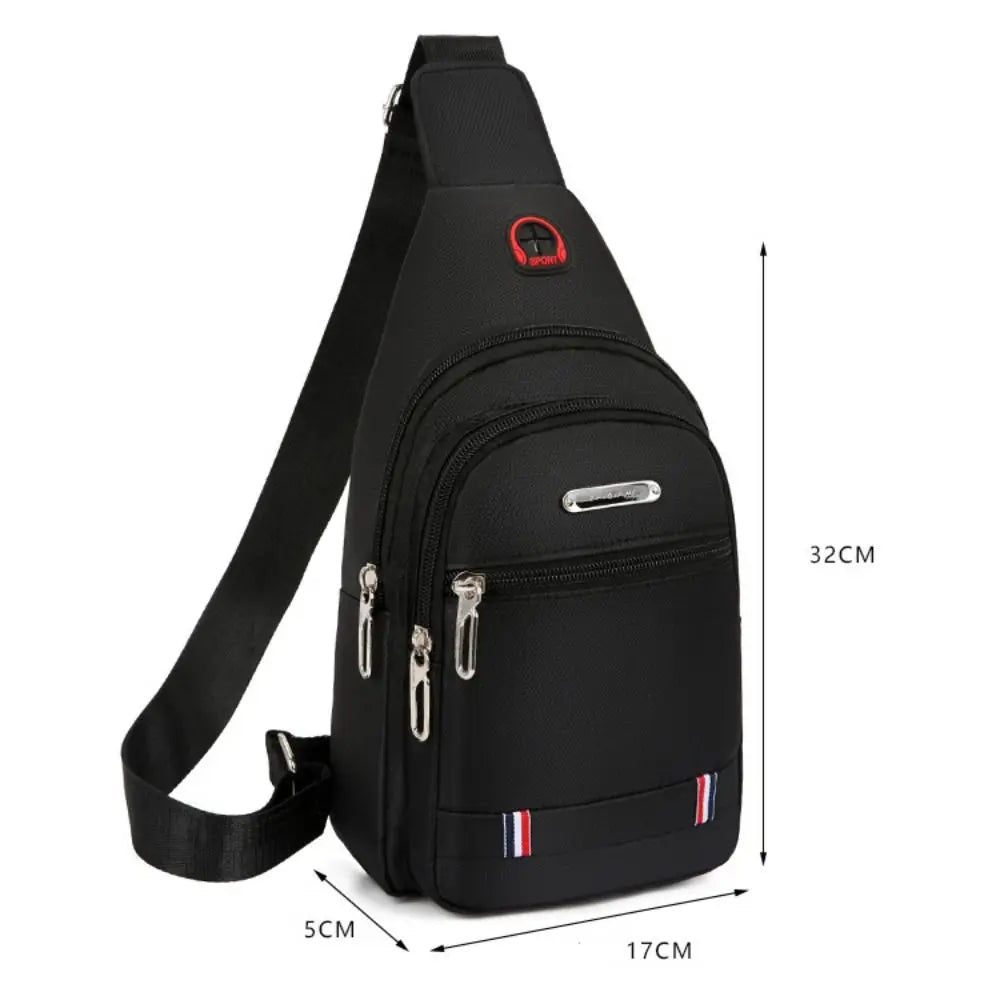 Men Messenger Bag Waterproof Oxford Crossbody Travel Shoulder Bag Large Capacity