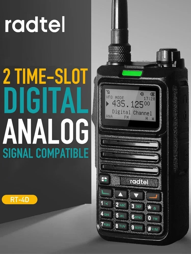 Radtel Digital Walkie Talkie Ham Radio DMR 1024 Channels Dual Band