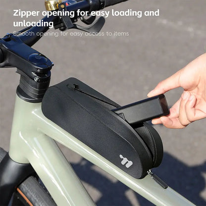 WEST BIKING Bike Top Tube Bag TPU Cycling Front Bag With Screws or Straps Waterproof Windproof Gravel Road Bike Top Frame Bag-EXPROTAS
