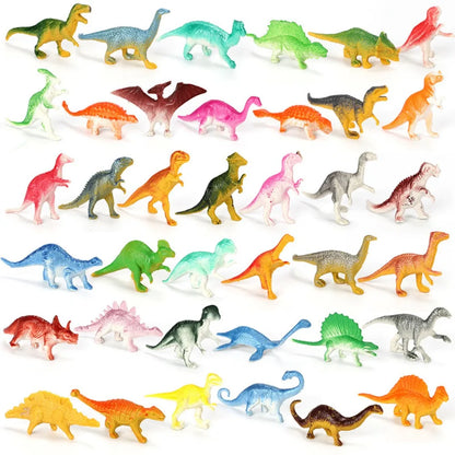 39Pcs Mini Dinosaur Figures Toys Realistic Plastic Simulation for Kids