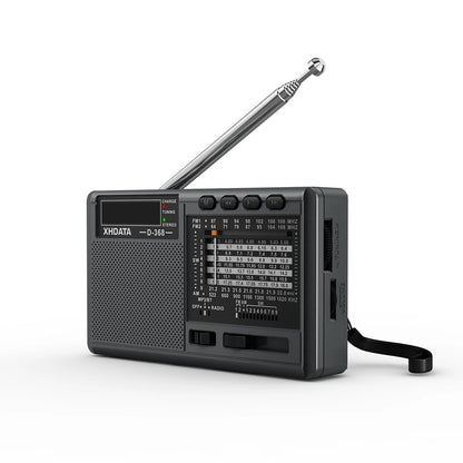 USB Rechargeable Battery Portable Radio Bluetooth Player AM/FM/SW TF Card