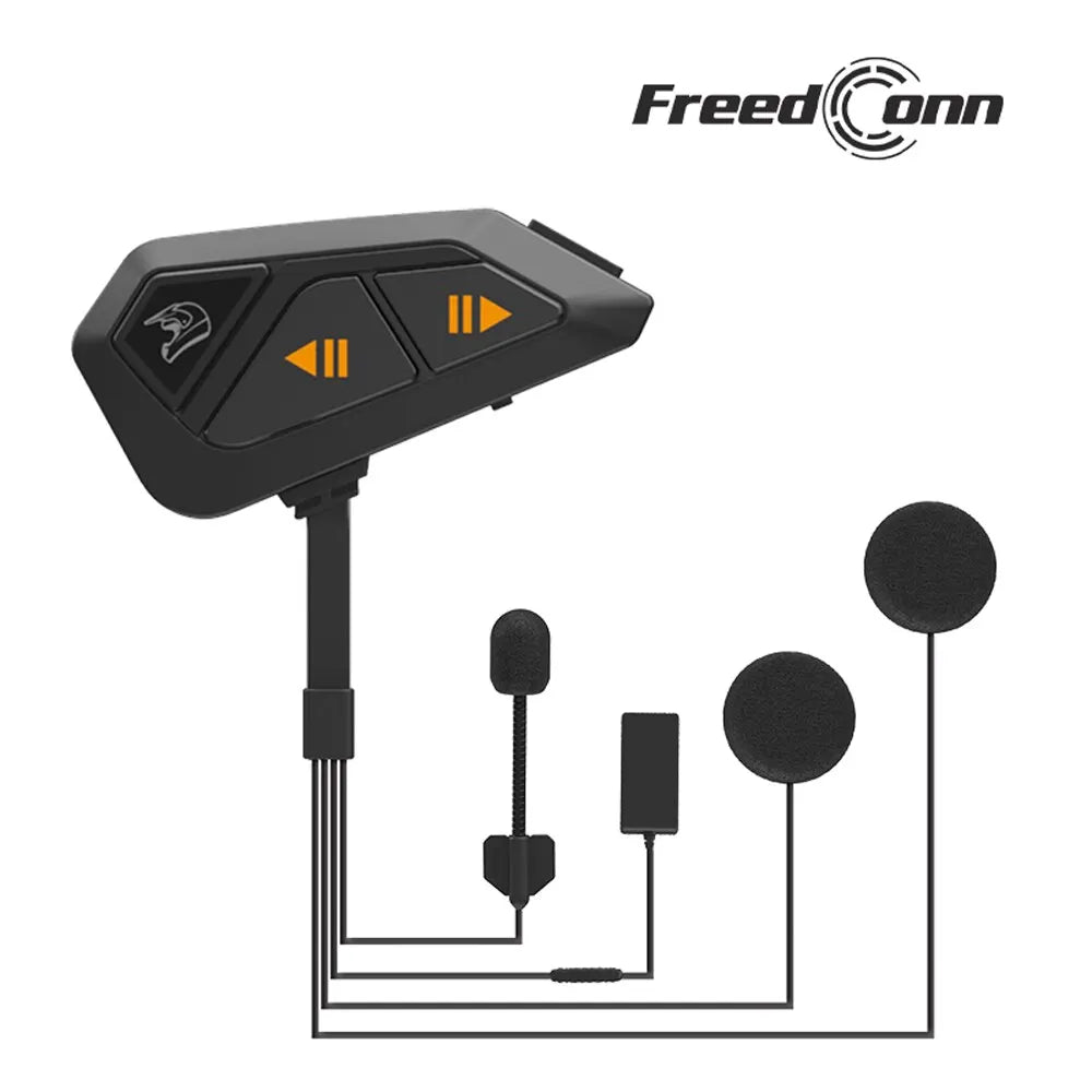 Freedconn FG Motorcycle Helmet Bluetooth Intercom 1000m 10 Riders FM Radio