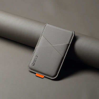Magnetic Phone Card Holder Wallet PU Leather RFID Wireless Charging Case