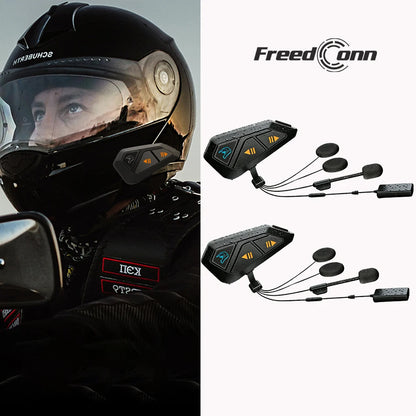 Freedconn FG Motorcycle Helmet Bluetooth Intercom 12 Riders BT5.1 Waterproof
