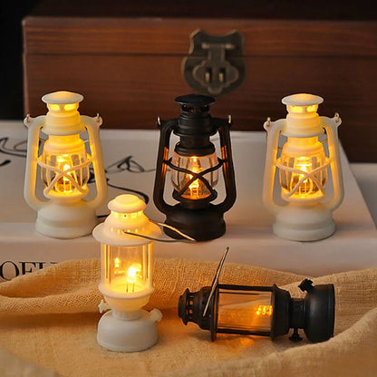 Mini Simulation Cande Light Lantern Night Light 4pcs Plastic Home Decor