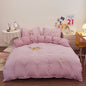 Cotton Duvet Cover 100% Cotton Bedding Set with Plaid Stripe 1 Duvet 2
