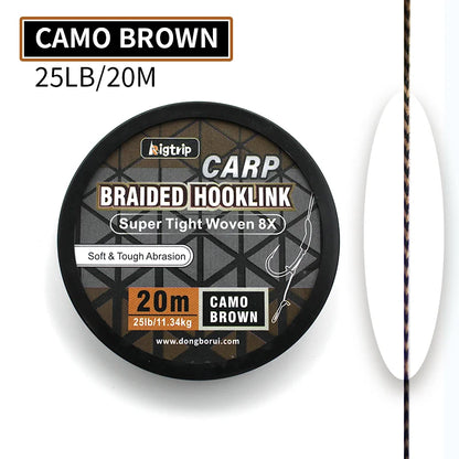 Carp Soft Braided Hooklink Line Uncoated Braid - EXPROTAS