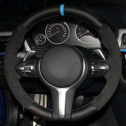 Car Steering Wheel Cover Anti-Slip  Suede Leather For BMW M Sport 1 Series F20 M135i M140i M235i M240i X1 F21 F48 X2 F39 X3 F25-EXPROTAS