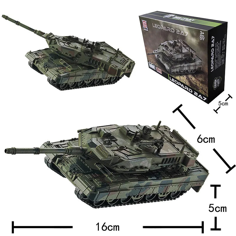 1:72 Tank Model Building Assembly Toy Gifts Educational Decor Collectibles