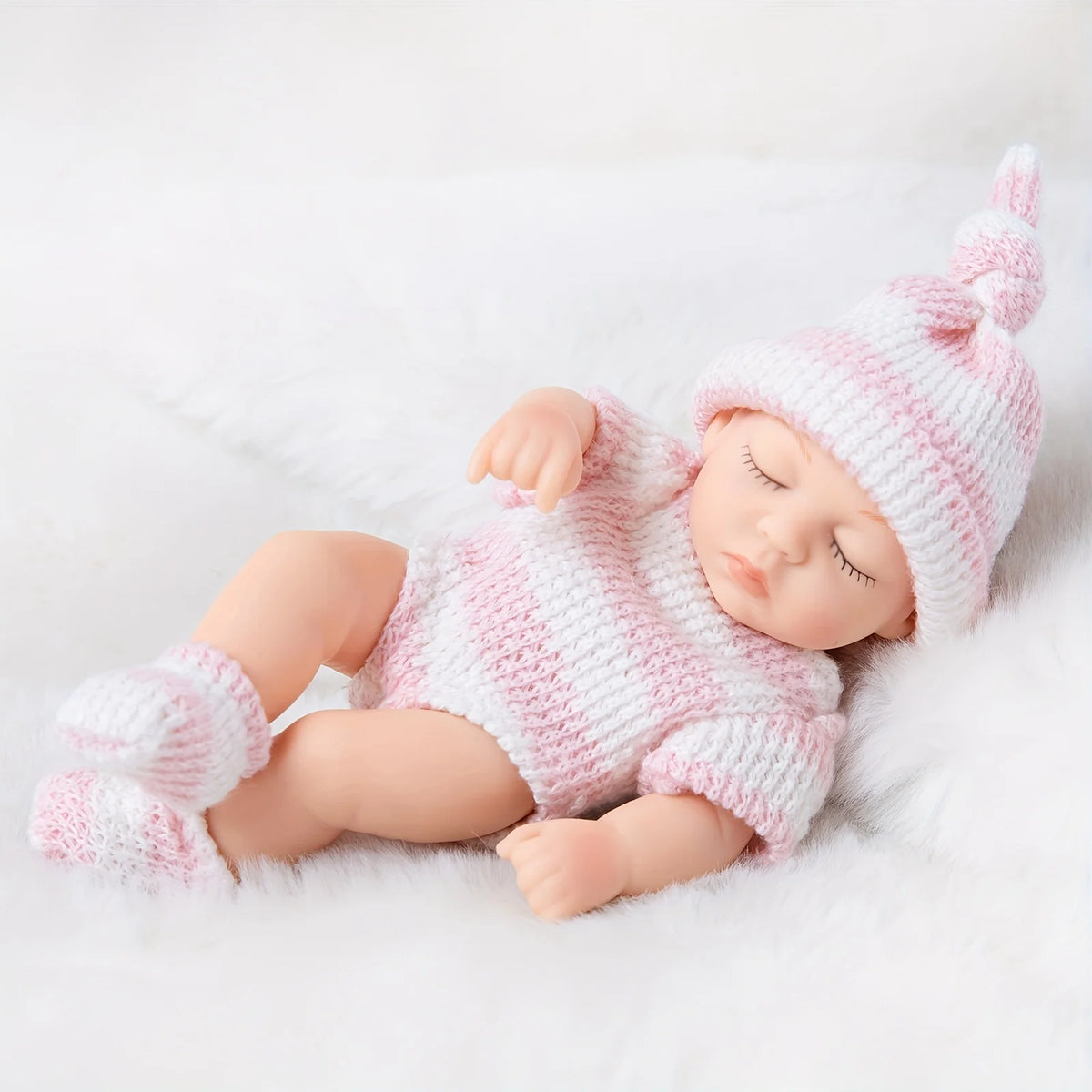 Mini 7 Inch Reborn Doll 19cm Realistic Baby Girl Sleeping Toy