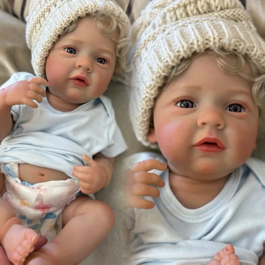 18 Inch Rooted Hair Reborn Baby Doll Boy Girl Washable Vinyl Body Bebe