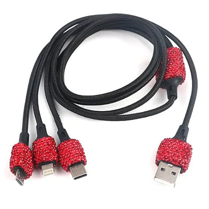 Bling Car Charger 5V 2.1A Dual Port Fast Adapter Vehicle Interior Accessory