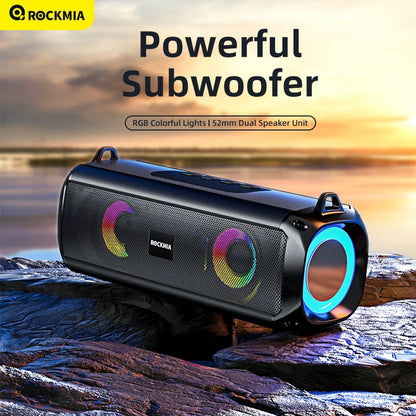 Portable Bluetooth Speaker 5.0 Rechargeable LED Party System with Microphone