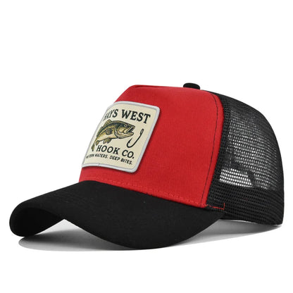 Mesh Fishing Cap Snapback Trucker Hat Breathable Unisex Outdoor