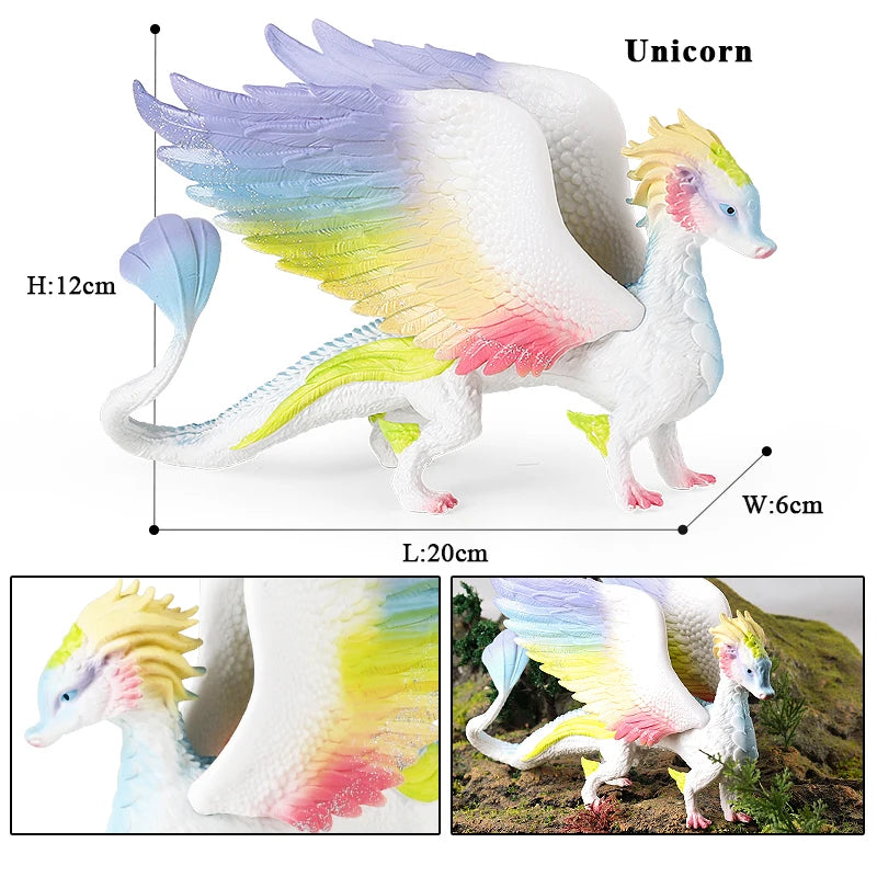 Oenux Fantasy Animal PVC Figure Dragon Dinosaur Golem Turtle Bull Orangutan - EXPROTAS
