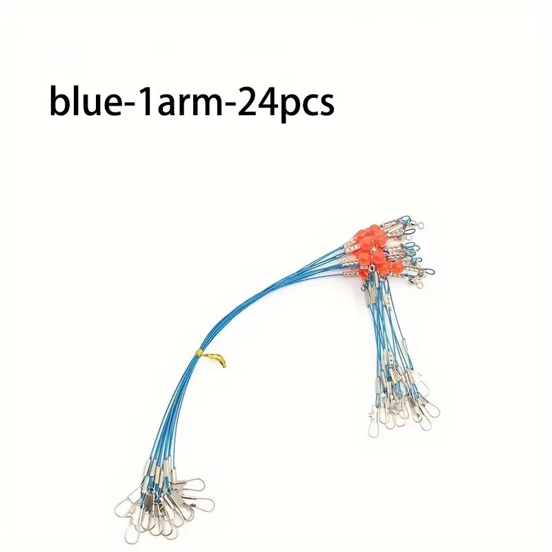 Blue Stainless Steel Fishing Leader Rigs with Snap Saltwater Wire Trace Tackle