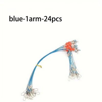 Blue Stainless Steel Fishing Leader Rigs with Snap Saltwater Wire Trace Tackle