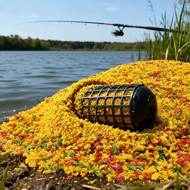 Iron Carp Bait Basket Set Detachable Bottom Dispenser Controlled Release Feeder