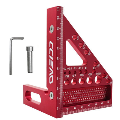 Imperial 3D Multi-Angle Ruler, 45/90° Aluminum Alloy Woodworking Square Protractor