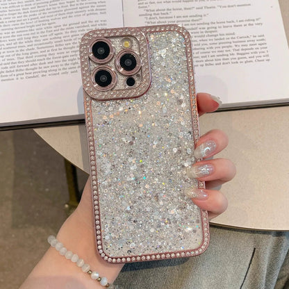 Bling Diamond Clear Case for iPhone 11-15 Pro Max Plus Soft Shockproof Cover