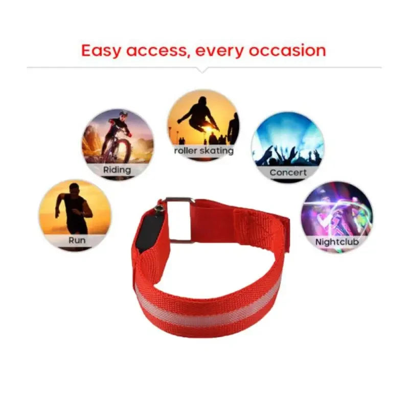 Night Running Armband LED Light USB Rechargeable Safety for Cycling Runners