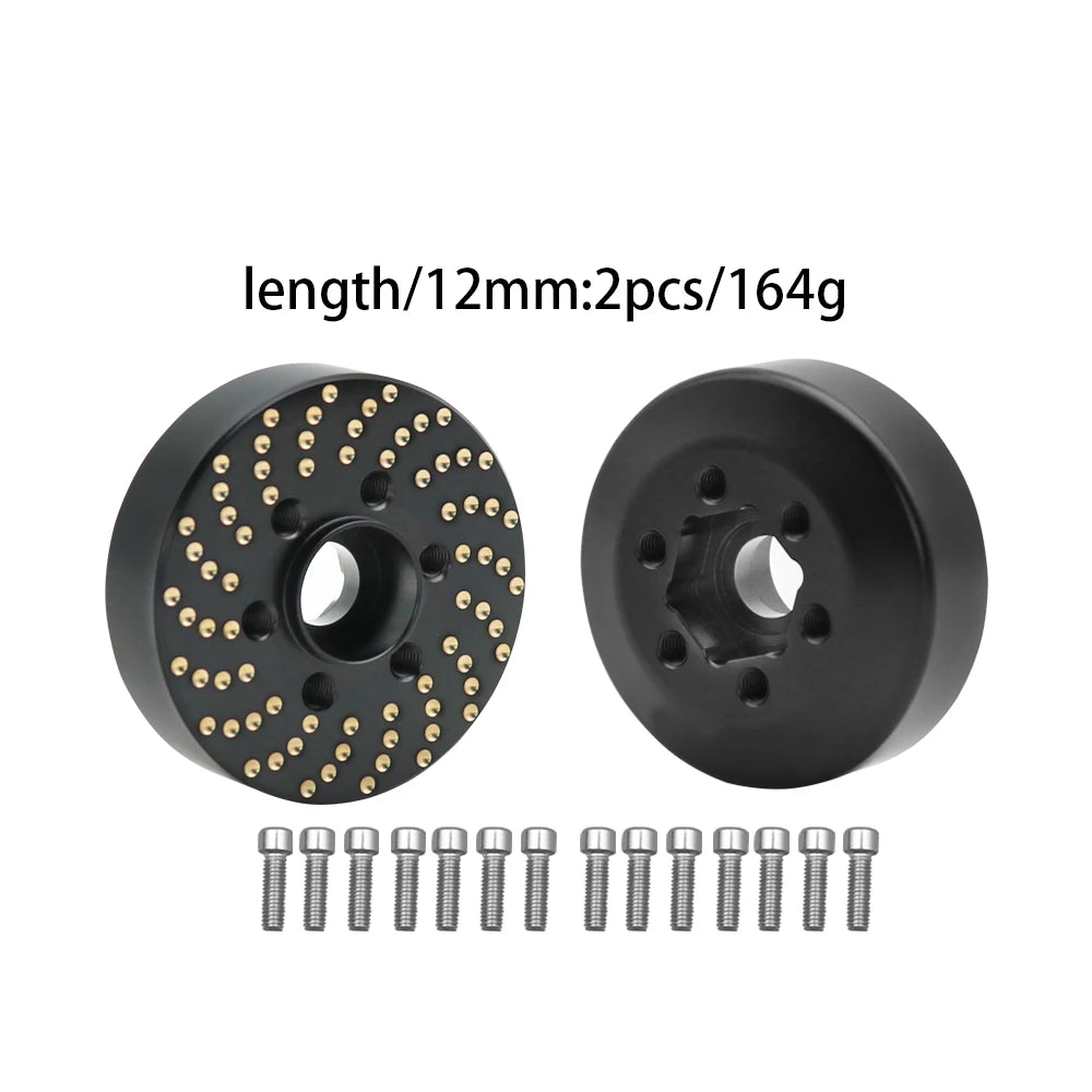 Brass Wheel Hex Hub Adapter for 1.9/2.2 Beadlock RC Crawler Axial SCX10 TRX4 TRX6 - EXPROTAS