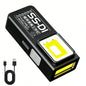 Mini LED Work Light USB Rechargeable COB Flashlight Magnetic Torch EDC