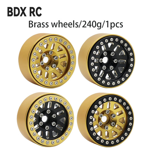 240g Brass 1.9" Beadlock Wheel Rim for 1/10 RC Crawler TRX4 TRX6 Axial SCX10 III - EXPROTAS