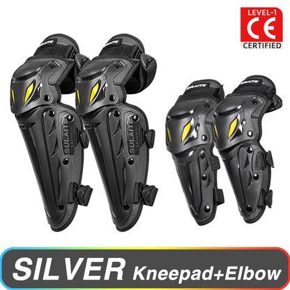 Motorcycle Knee Pad Elbow Protective Combo Knee Protector Equipment Gear Outdoor Sport Motocross Knee Pad Ventilate Four Seasons