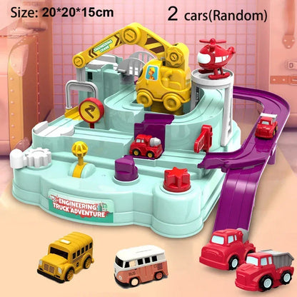 Racing Rail Car Model Educational Toys Children Track Adventure Game Brain Mechanical Interactive Train Animals Space Rocket Toy-EXPROTAS
