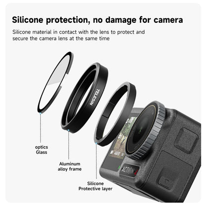 TELESIN CPL ND8 ND16 ND32 Lens Set Aluminium Alloy Frame for DJI OSMO Action 3 4 5pro ND CPL Filter Action Camera Accessories-EXPROTAS