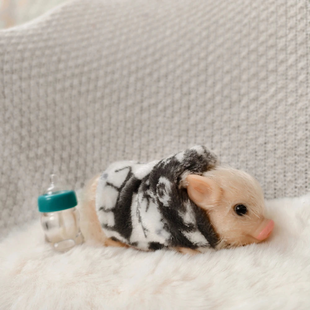 5 Inch Silicone Piglet Cute Realistic Mini Animal Doll Toy