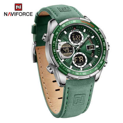 NAVIFORCE Top Military Quartz Watches for Men Luxury Sports Chronograph Watch Waterproof Clock Leather LED Digital WristWatch-EXPROTAS