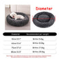 40-90cm Cat Bed Plush Round Soft Warm Cushion for Dog Pet Winter Sleeping