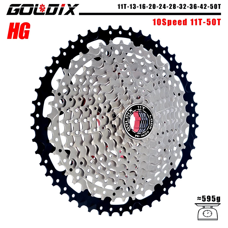 GOLDIX MTB Cassette 8/9/10/11/12 Speed 36T-52T HG for Shimano SRAM Freehub