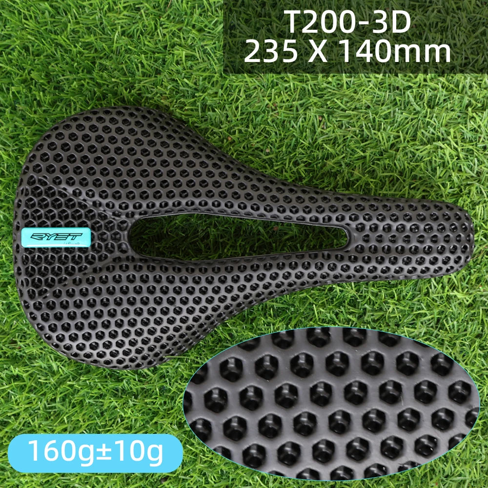 RYET 3D Carbon Bike Saddle | 140/143mm MTB Racing Lightweight Seat Cushion
