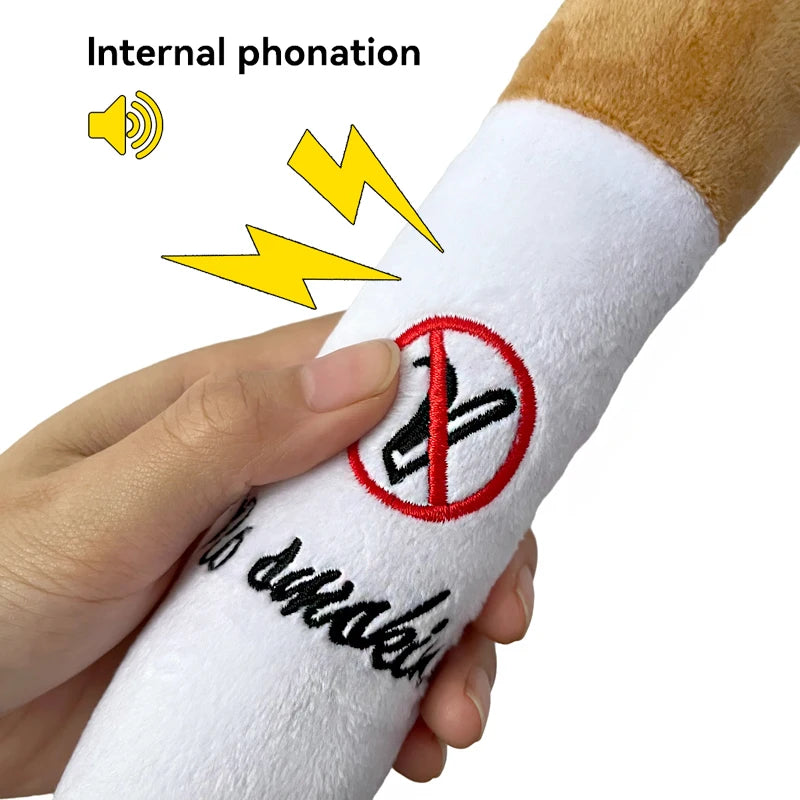 Plush Cigar Squeaky Dog Toy Funny Chew Molar Bite-Resistant Pet Toy Gift